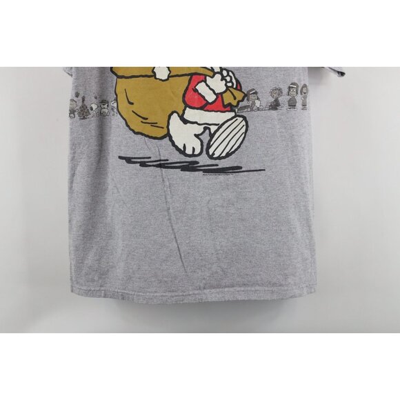Vintage 90s Peanuts Charlie Brown Mens Medium All Over Print Christmas T-Shirt - Picture 3 of 16